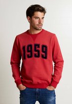 River Woods Sweater met ronde hals in rood