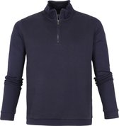 Suitable - Prestige Haco Pullover Half Zip Donkerblauw - Maat XL - Slim-fit