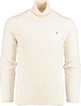 Gant - Kabeltrui O-Hals Off White - Maat XXL - Regular-fit