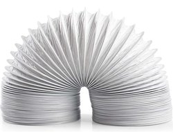 Nedis PVC Luchtafvoerslang - 100 mm - 6.00 m - Geschikt voor: Air Ventilation / Tumble Dryers - Wit