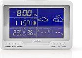 Weerstation | Binnen  &  Buiten | Radiogestuurde klok | Inclusief draadloze weersensor | Weersvoorspelling | Tijdweergave | LCD met Achtergrondverlichting | Wekkerfunctie