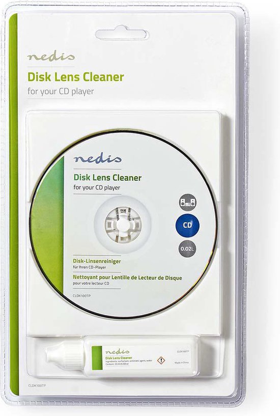Nedis Disc Lensreiniger - Reinigingsschijf - 20 ml - CD-Speler | bol.com