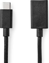 USB-Adapter | USB 3.2 Gen 1 | USB-C™ Male | USB-A Female | 5 Gbps | 0.15 m | Rond | Vernikkeld | PVC | Zwart | Doos