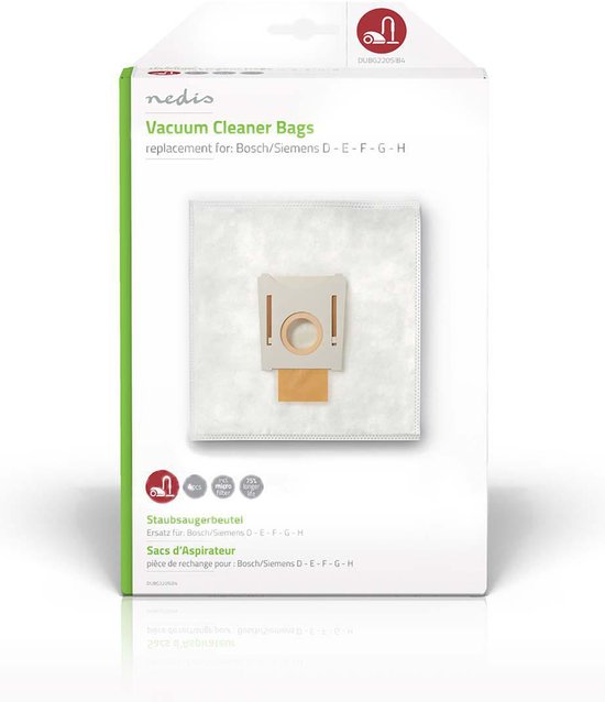 Nedis DUBG220SIB4 Stofzuigerzak Bosch/siemens D - E - F - G - H