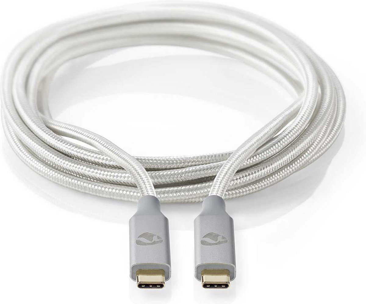 NEDIS CCTB64020AL20 USB-kabel 2,00 m Zilver