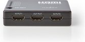 Nedis HDMI-Switch - 5-Poorts poort(en) - 5x HDMI Input - 1x HDMI Output - 1080p - 3.4 Gbps - ABS - Zwart