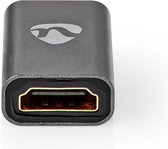 Nedis HDMI™-Adapter | HDMI™ Female / HDMI™ Input | HDMI™ Female / HDMI™ Output | Verguld | Recht | Aluminium | Grijs | 1 Stuks | Cover Window Box