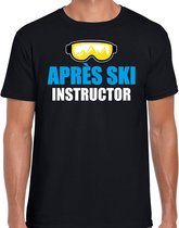 Apres ski t-shirt Apres ski instructor zwart  heren - Wintersport shirt - Foute apres ski outfit/ kleding/ verkleedkleding XL