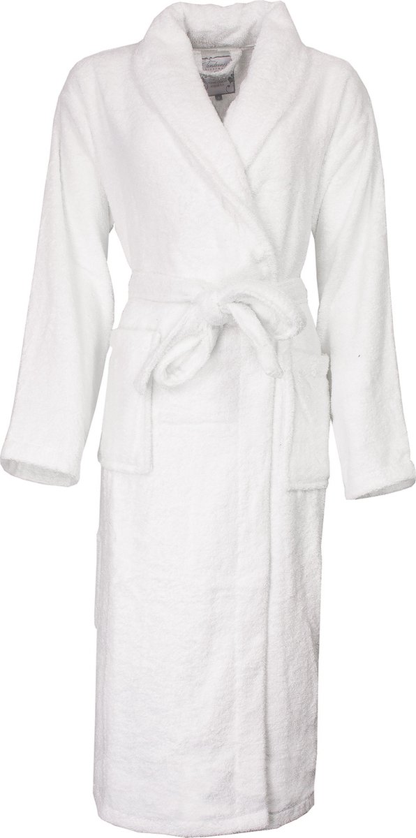 Tenderness Dames Badjas - 100% Katoen - tailleceintuur - Wit - Maat M
