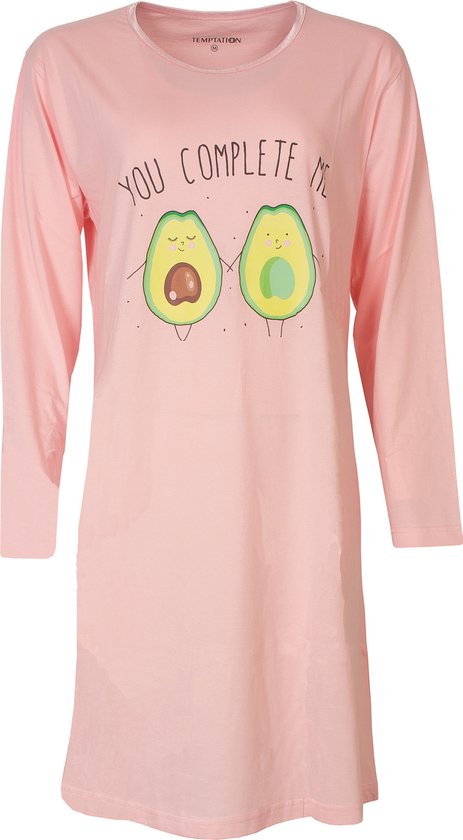 Temptation Ladies Bigshirt robe de nuit chemise de nuit rose TPNGD2818A Tailles: M