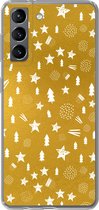 Coque Samsung Galaxy S21 - Noël - Fête - Or - Siliconen