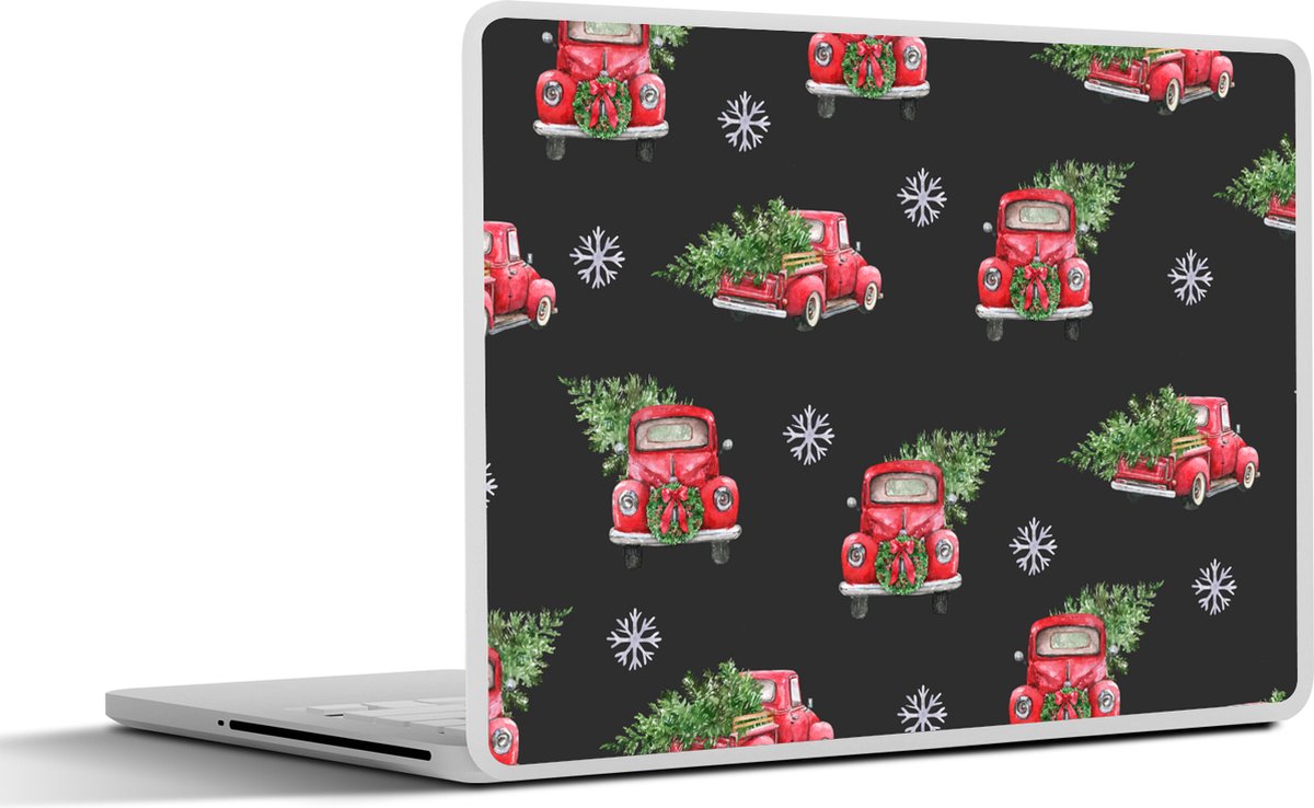 Laptop sticker - 17.3 inch - Patronen - Auto - Kerstbomen - 40x30cm - Laptopstickers - Laptop skin - Cover