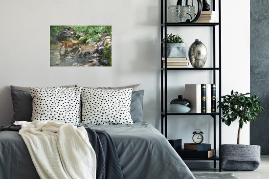 Affiche Cerf - Water - Mousse - 30x20 cm