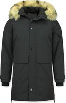 Parka Jas Heren - Met Bontkraag - Rood | bol.com