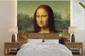 Behang - Fotobehang Mona Lisa - Quote - Da Vinci - Breedte 240 cm x hoogte 240 cm