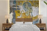 Behang - Fotobehang Egypte - Muur - Schilderij - Breedte 300 cm x hoogte 300 cm