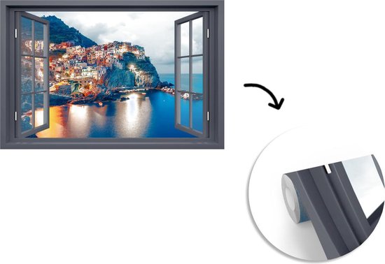 Papier peint - Papier peint photo murale Transparente - Italie - Mer - Largeur 450 cm x hauteur 300 cm