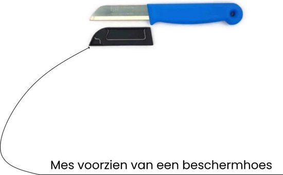 Solingen Schilmesje Duits - Paars - RVS 16 cm. met beschermhoes - 10 stuks