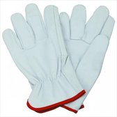 Benelux Wears/MONTAGEHANDSCHOENEN Geitenleer Grip: Droog  Normale pasvorm  Maat: 10  Dikte: 0,7-0,9 mm  Kleur: Wit INDUSTRIE  Bosbouw  Glas  Olie Gas