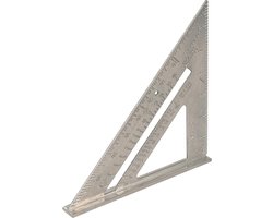 Silverline Aluminium dakbedekkers meetdriehoek - geanodiseerd - 185 mm - imperiale schaalverdeling