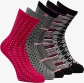 5 paar dames sokken met print - Roze - Maat 39/42