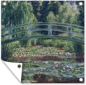 Tuindoek De Japanse brug en de waterlelies - Claude Monet - 100x100 cm