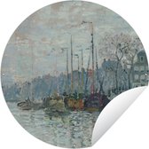 Tuincirkel Zaandam de dijk - Claude Monet - 120x120 cm - Ronde Tuinposter - Buiten XXL / Groot formaat!