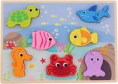 Houten puzzel - Zeedieren - Vormenpuzzel