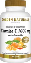 Golden Naturals Vitamine C 1000 mg met bioflavonoïden (180 veganistische tabletten)