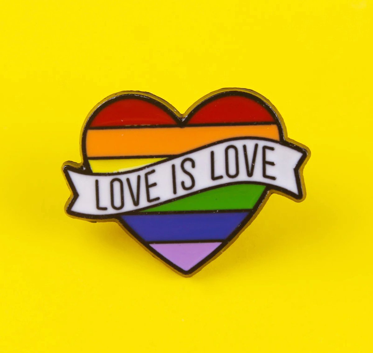 Broche Love is Love - Rainbow heart