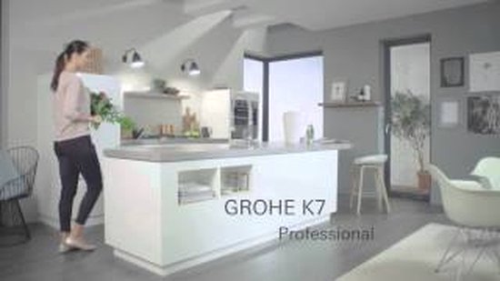 GROHE K7 Keukenkraan - Medium uitloop - Met professionele handdouche -  SuperSteel | bol