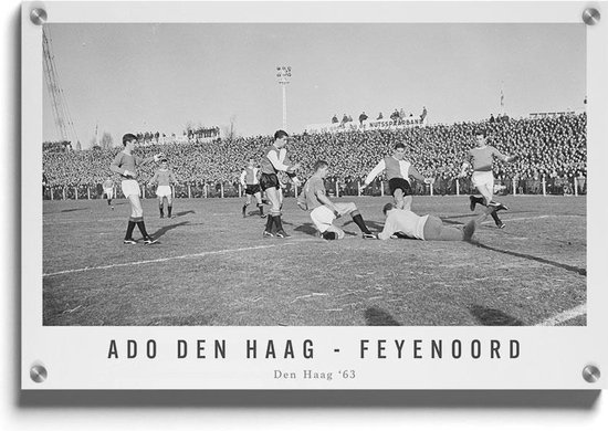 Walljar - ADO Den Haag - Feyenoord '63 - Muurdecoratie - Acrylglas schilderij - 60 x 90 cm