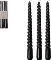 Dinerkaars swirl 20cm zwart - set 3 stuks - Gusta®