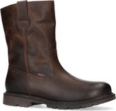 Manfield - Heren - Bruine leren boots - Maat 43