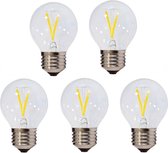 Voordeelpak | 5 stuks | LED Filament Peer lamp | 4W | G45 | E27 - 4500K - Naturel Wit (845)