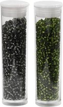 Rocailles 1,7 mm grasgroen/grey green