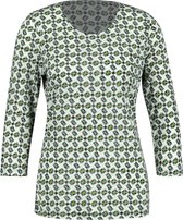 GERRY WEBER Dames Shirt met 3/4-mouwen met burnt-out structuur