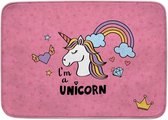 vloerkleed I'm a unicorn 100 x 150 cm roze