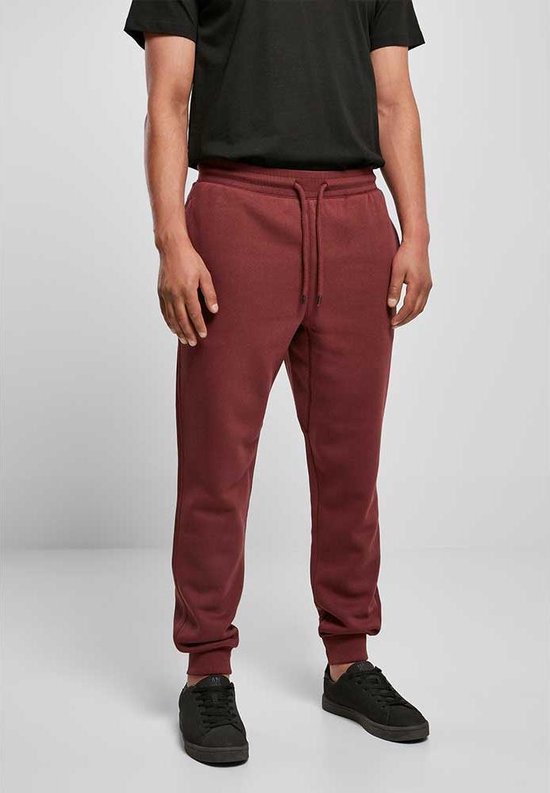 Urban Classics - Basic Heren joggingbroek - Bordeaux rood