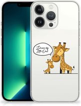 Trendy Telefoonhoesjes iPhone 13 Pro Max Smartphone Hoesje Doorzichtig Giraffe