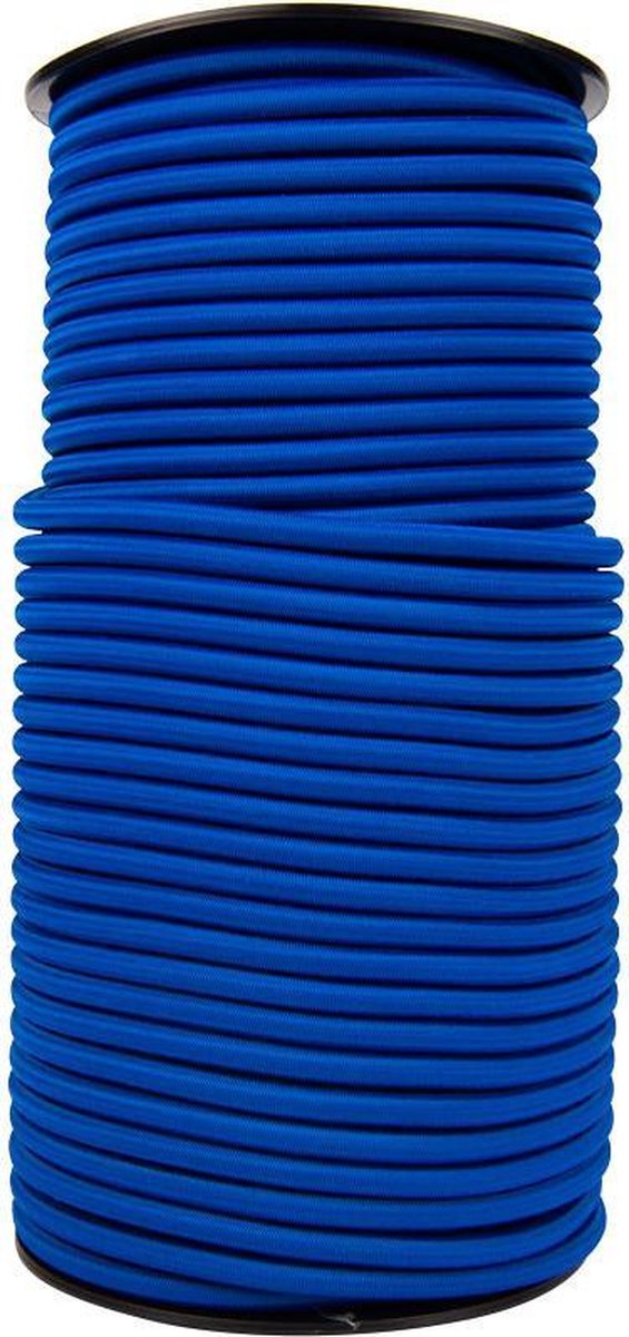 Afdekzeilwinkel - Elastisch koord 8mm blauw op rol - 10 meter