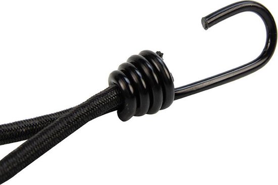 Spanner met haak 25cm elastiek zwart spinhaak 10 stuks — afbeelding 3