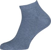 FALKE Happy heren enkelsokken (2-pack) - jeansblauw (light denim) - Maat: 47-50