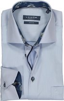 Ledub Modern Fit overhemd - lichtblauw twill (contrast) - Strijkvrij - Boordmaat: 40