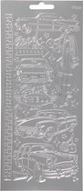 foliestickers Oldtimers 12 stuks zilver