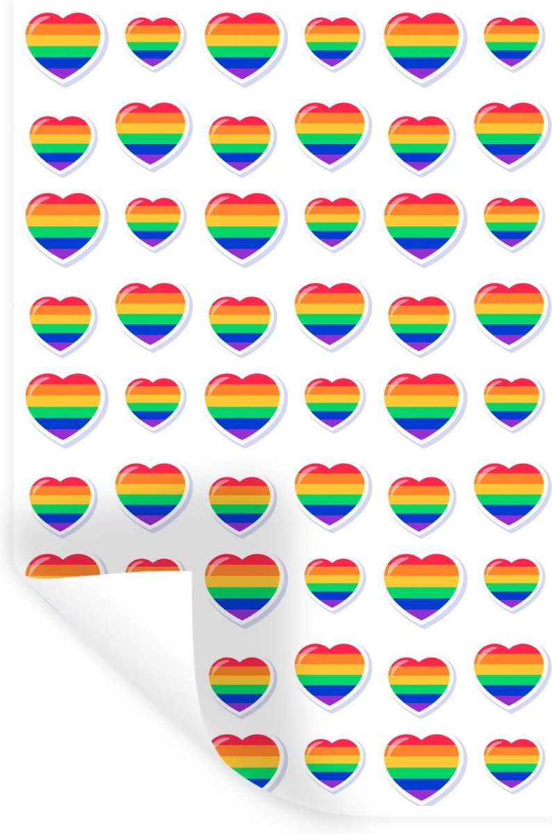 Muurstickers - Sticker Folie - Love - Pride - Sjabloon - 60x90 cm - Plakfolie - Muursticke