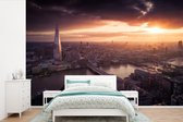 Behang - Fotobehang Skyline - Wolken - Londen - Breedte 420 cm x hoogte 280 cm