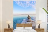 Behang - Fotobehang Zoutkristallen - Jordanië- Dode Zee - Breedte 195 cm x hoogte 300 cm