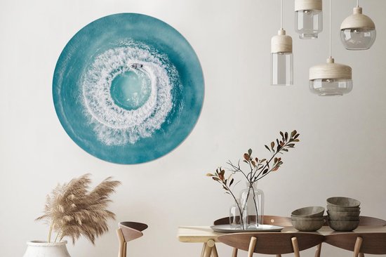 WallCircle - Wall Circle - Wall Circle - Jet Ski - Mer - Water - Aluminium - Dibond - 140x140 cm - Intérieur et Extérieur