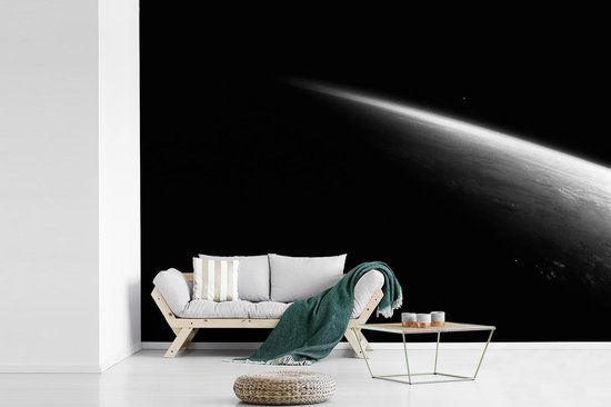 Papier Peint - Papier Papier peint photo Ombre sur la terre en noir et blanc - Largeur 305 cm x hauteur 220 cm